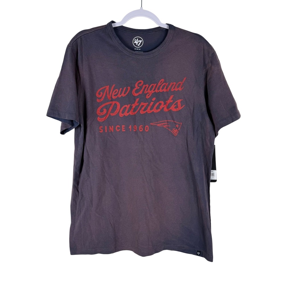 '47 Brand New England Patriots Shirt Mens Medium Dusted Midnight NFL Graphic Tee